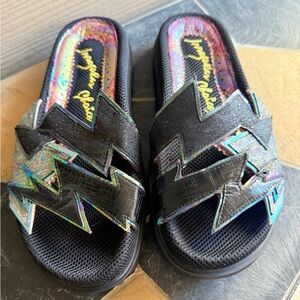 Irregular Choice Lightning Bolt Slides – New Never Worn – Size 41